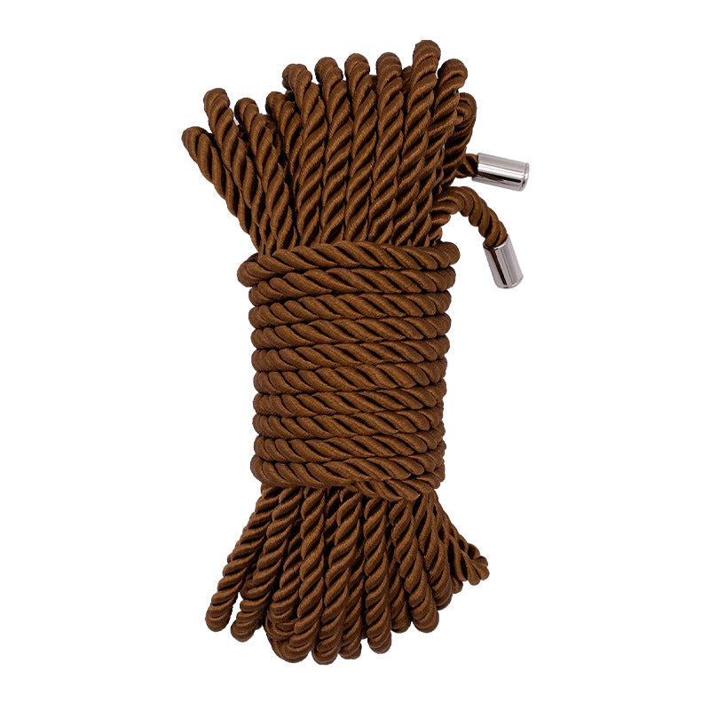细腻光泽带金属绳扣亲肤10米丝光捆绑绳（多色可选)