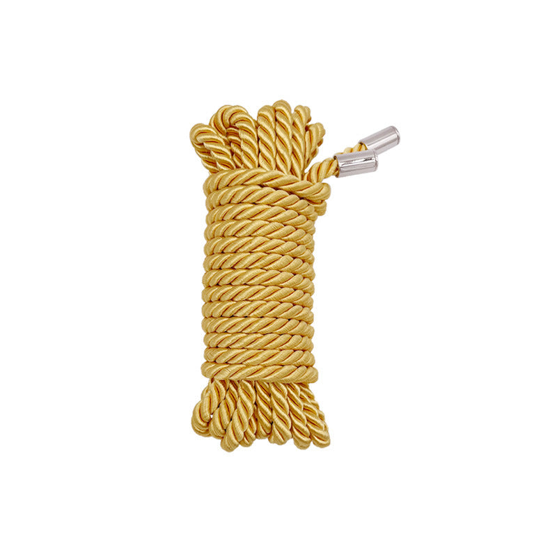 细腻光泽带金属绳扣亲肤10米丝光捆绑绳（多色可选)